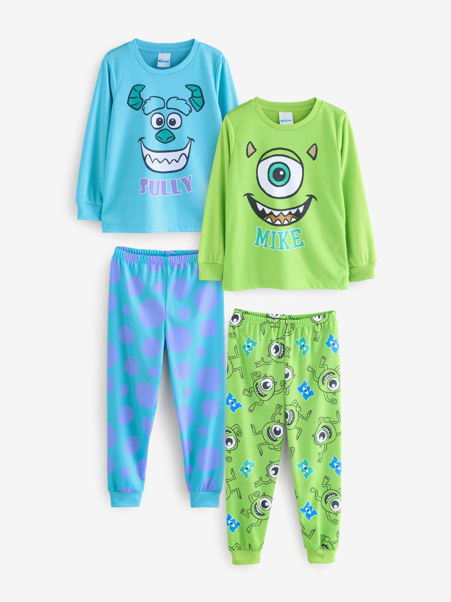Dsiney Kidz - Vanilla Underground Blue Unisex Kids Disney Monsters Inc Pyjamas 2 Pack image 1