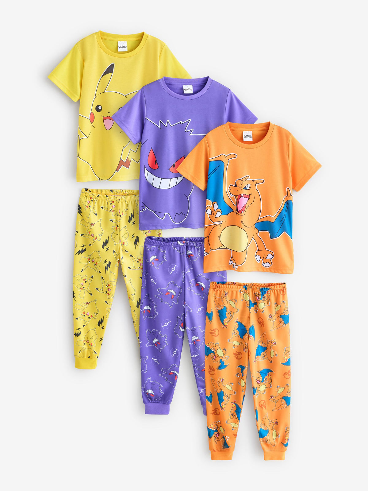 Vanilla Underground Purple Boys Pokemon Pyjamas 3 Pack image 1