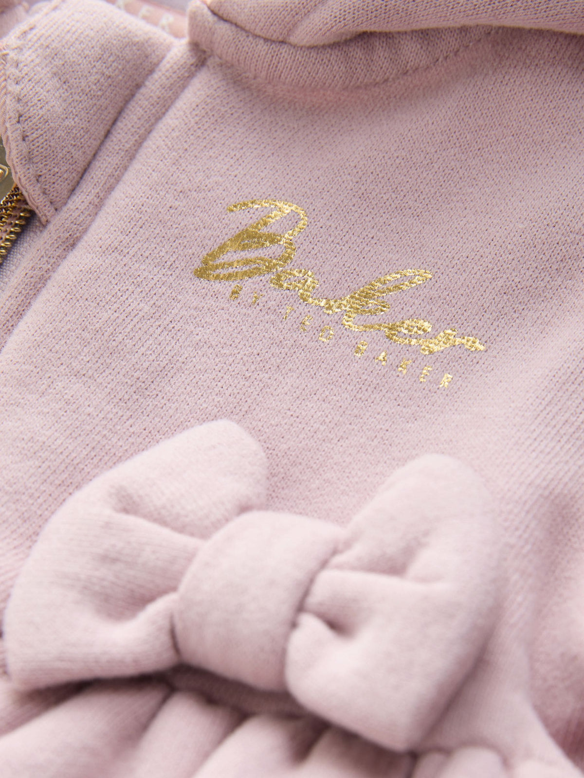 Baker by Ted Baker 3 Piece Dusky Pink Zip-Through Hoodie, T-Shirt & Joggers Set image 5