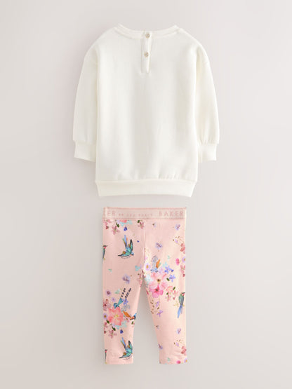 Baker by Ted Baker 2 Piece Longline Bow Sweat and Floral Leggings Set image 8