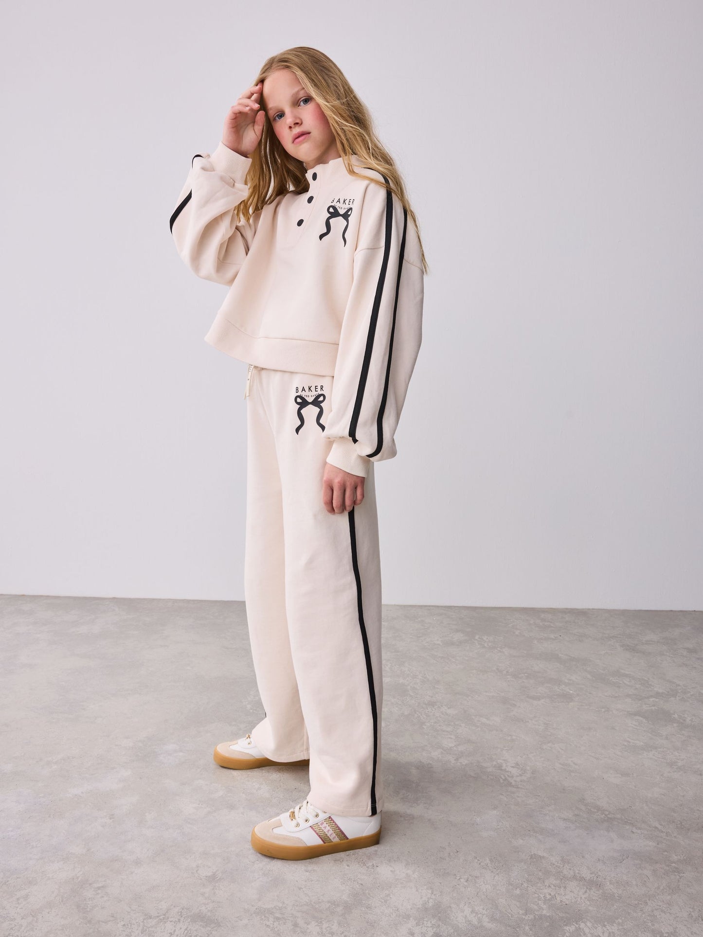 Baker by Ted Baker Funnel Neck Sweat & Wide Leg Joggers Set 2 Piece image 3