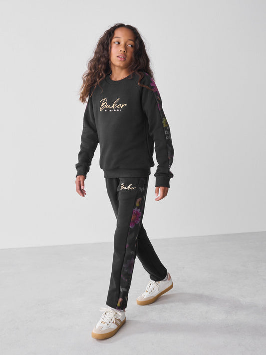 Baker by Ted Baker Floral Print Organza Sweatshirt & Joggers Set 2 Piece image 1