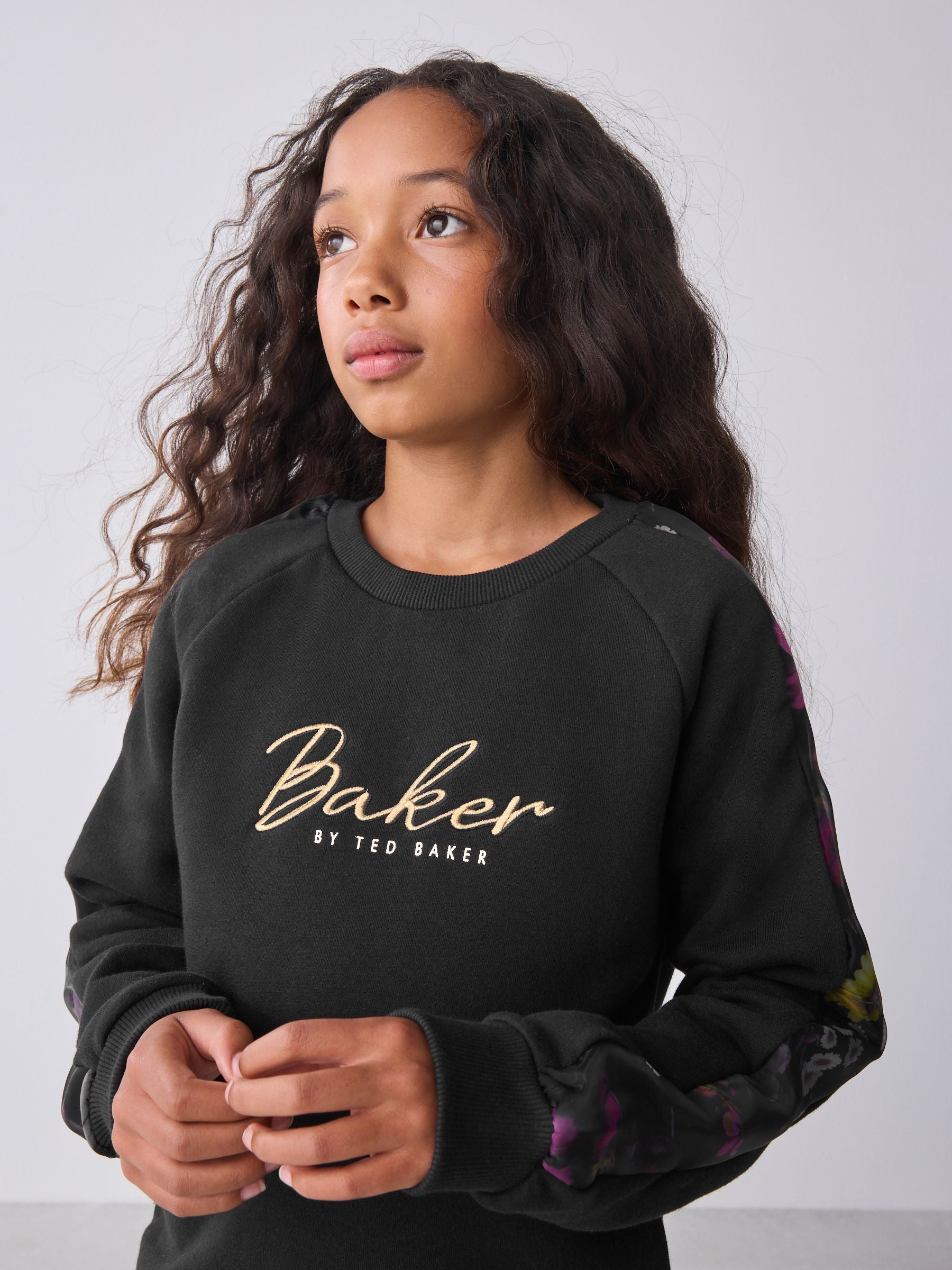 Baker by Ted Baker Floral Print Organza Sweatshirt & Joggers Set 2 Piece image 3