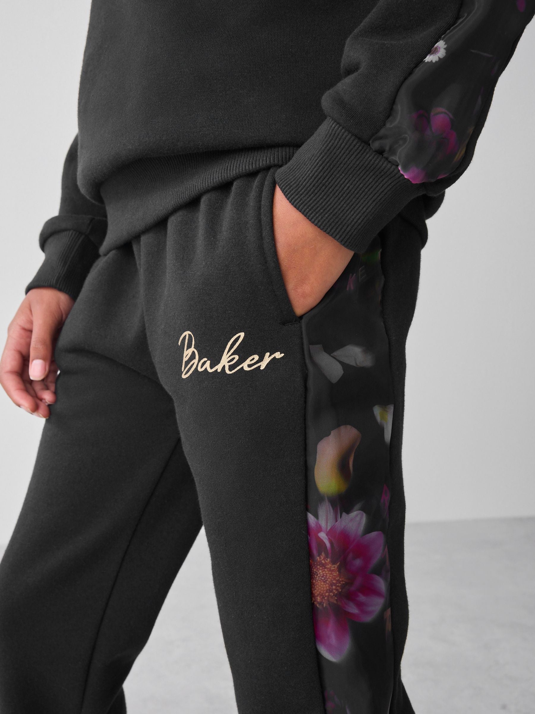 Baker by Ted Baker Floral Print Organza Sweatshirt & Joggers Set 2 Piece image 4