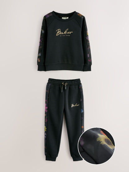 Baker by Ted Baker Floral Print Organza Sweatshirt & Joggers Set 2 Piece image 6
