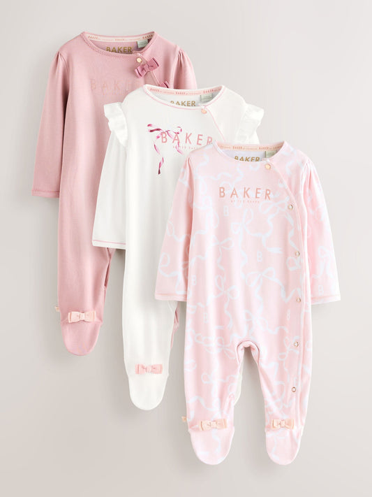 Baker by Ted Baker 3 Pack Sleepsuits image 1
