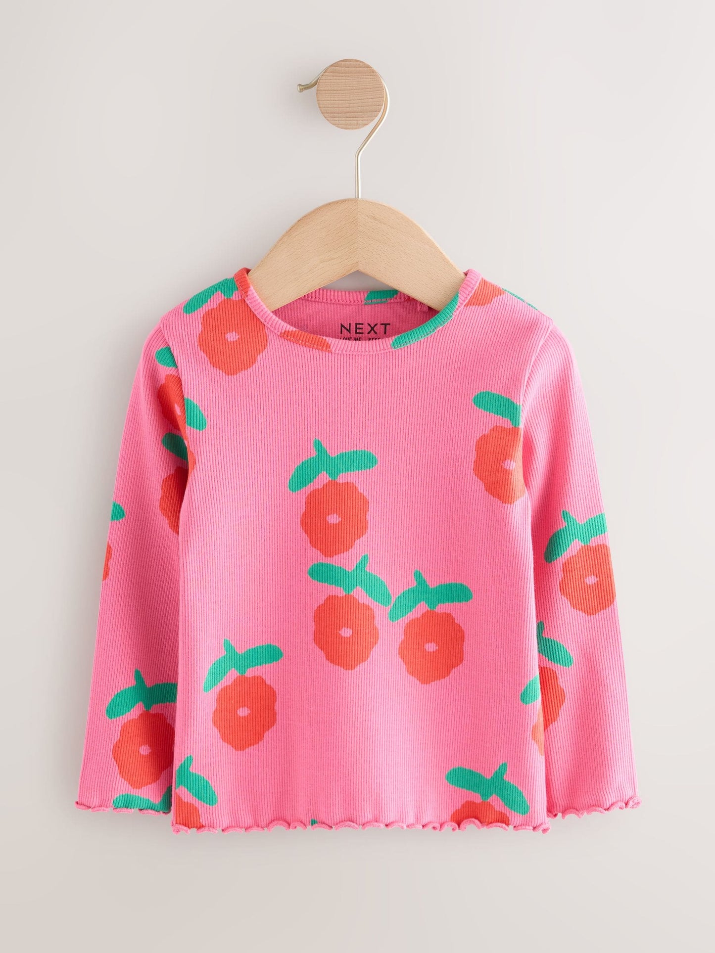 Rainbow Spot Long Sleeve Rib Tops 5 Pack (3mths-7yrs) image 6