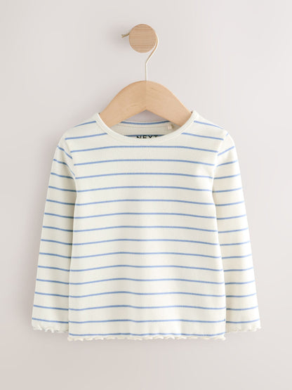 Rainbow Spot Long Sleeve Rib Tops 5 Pack (3mths-7yrs) image 8