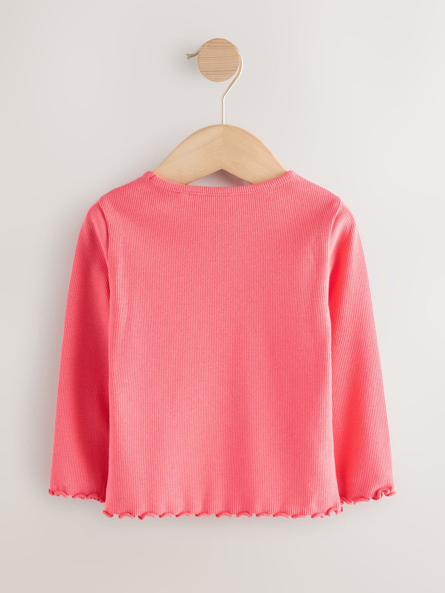 Rainbow Spot Long Sleeve Rib Tops 5 Pack (3mths-7yrs) image 9
