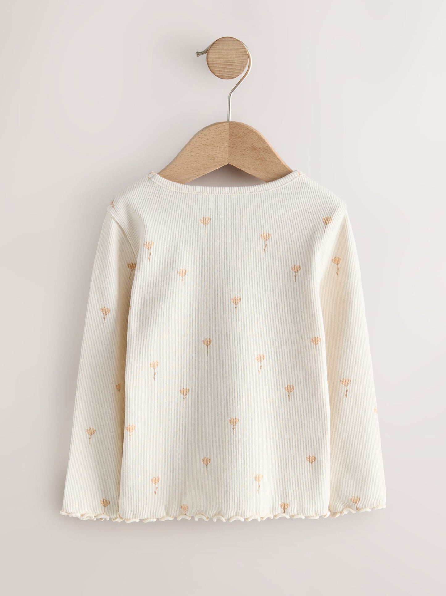Neutral Long Sleeve Rib Tops 5 Pack (3mths-7yrs) image 10