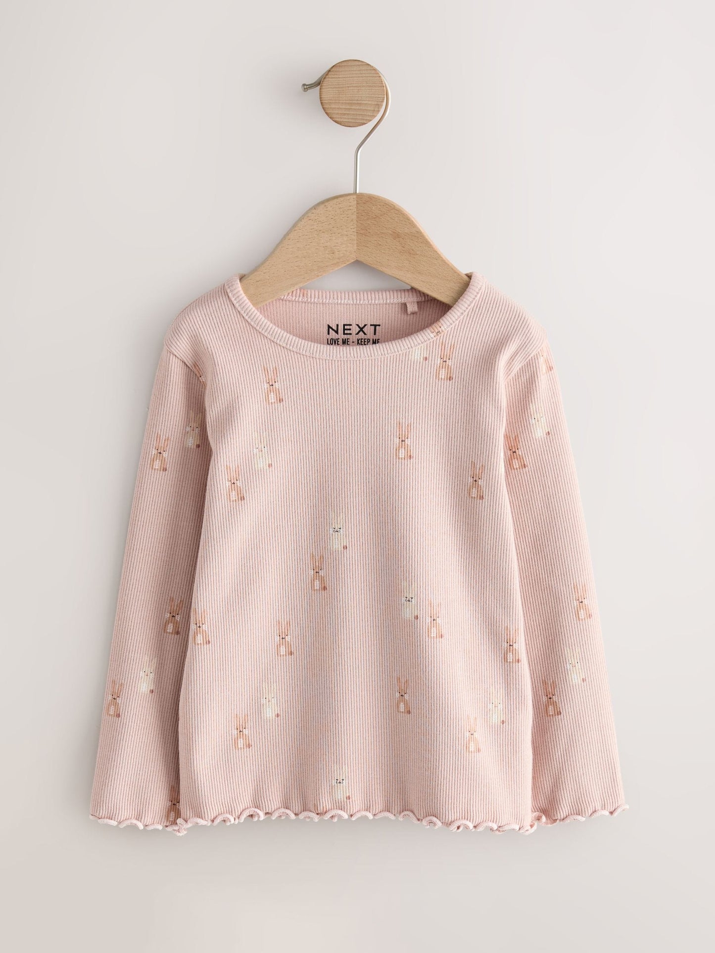 Neutral Long Sleeve Rib Tops 5 Pack (3mths-7yrs) image 8