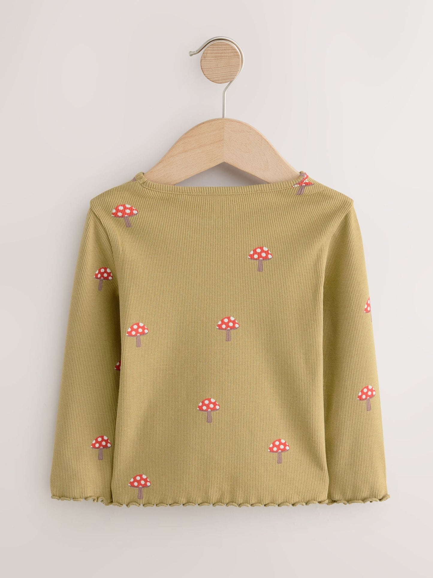 Autumnal Orange Long Sleeve Rib Tops 5 Pack (3mths-7yrs) image 3