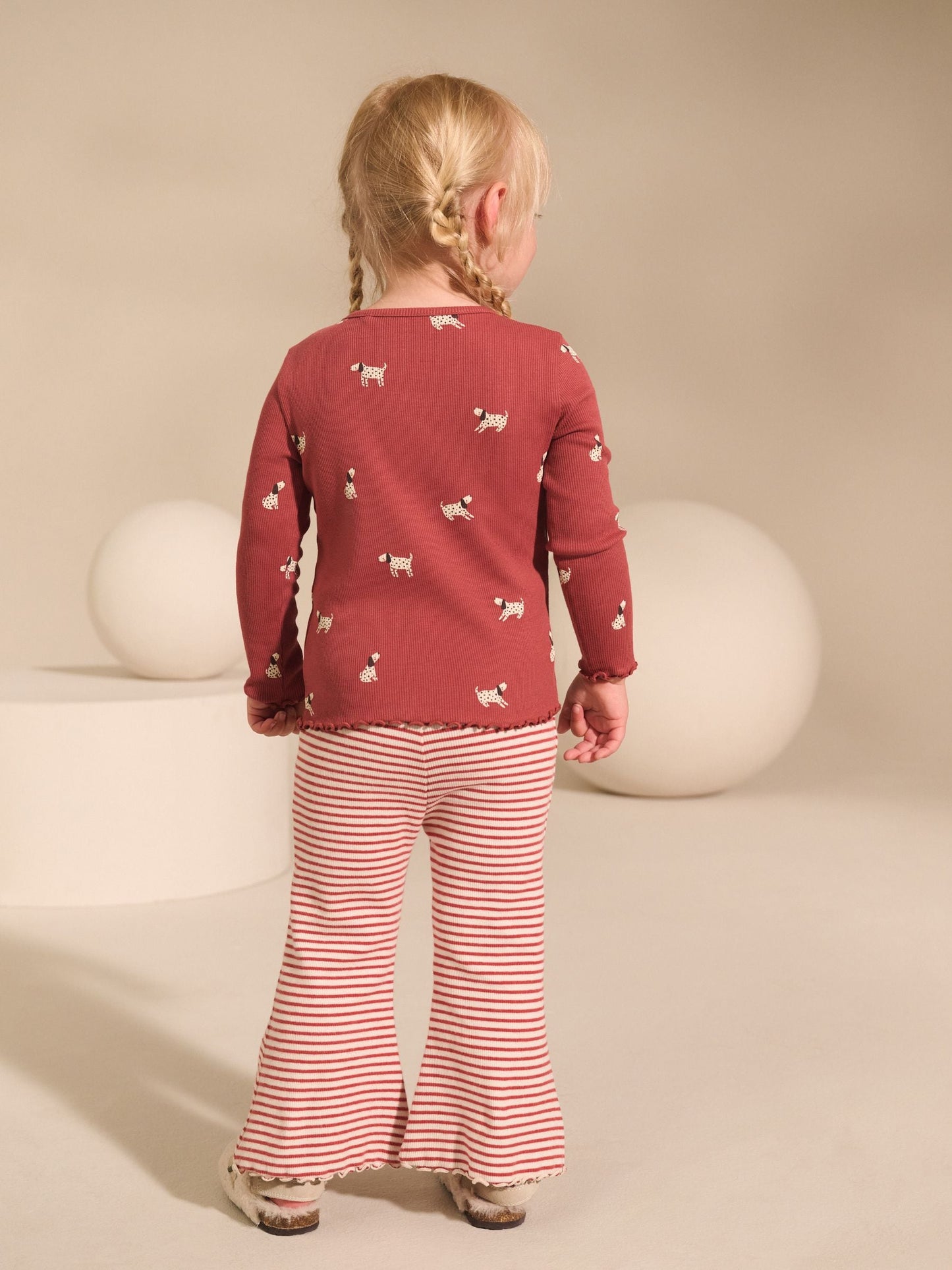 Autumnal Orange Long Sleeve Rib Tops 5 Pack (3mths-7yrs) image 6