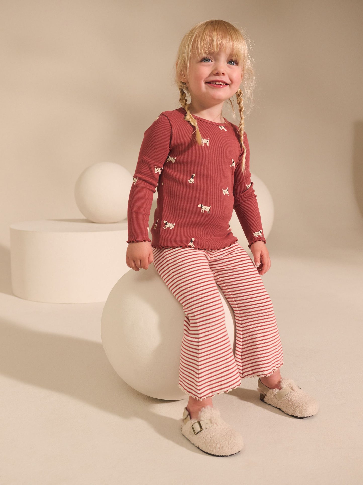 Autumnal Orange Long Sleeve Rib Tops 5 Pack (3mths-7yrs) image 7