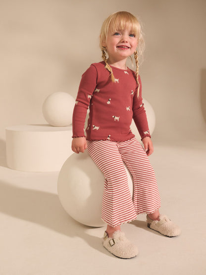 Autumnal Orange Long Sleeve Rib Tops 5 Pack (3mths-7yrs) image 7