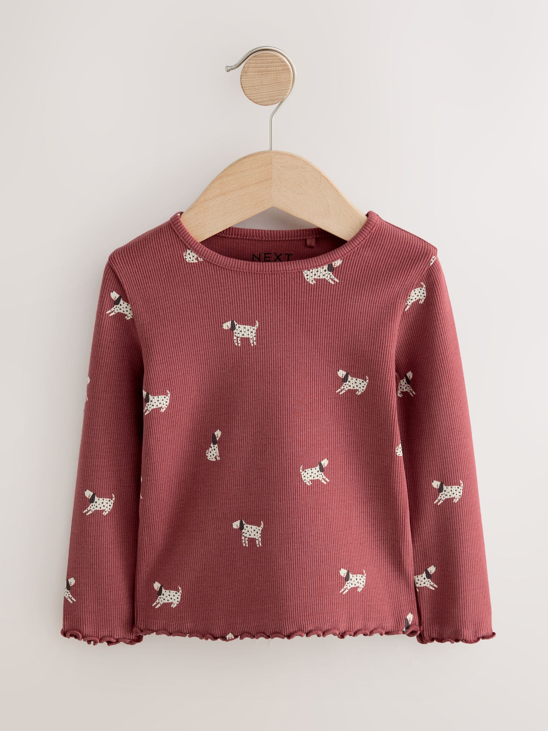 Autumnal Orange Long Sleeve Rib Tops 5 Pack (3mths-7yrs) image 9