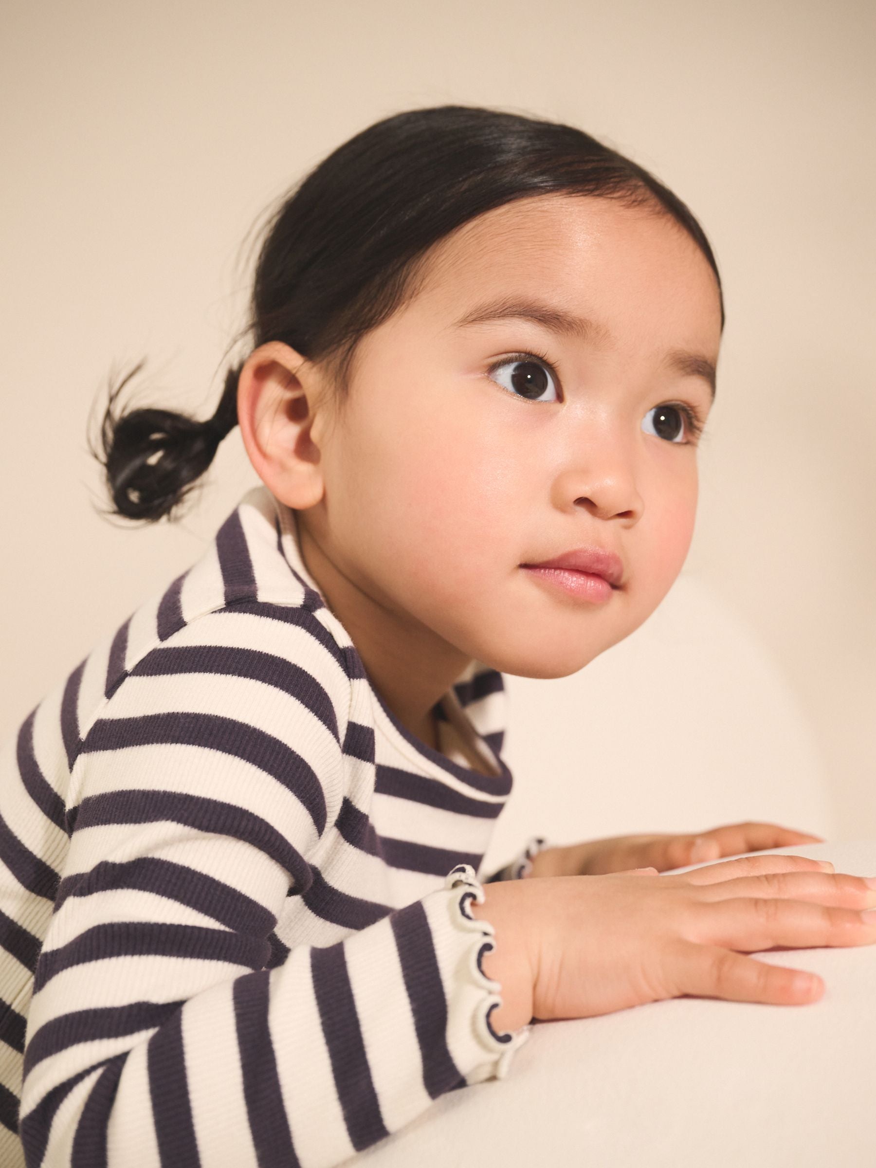 Dsiney Kidz - Black/White Long Sleeve Ribbed Tops 5 Pack (3mths-7yrs) image 5