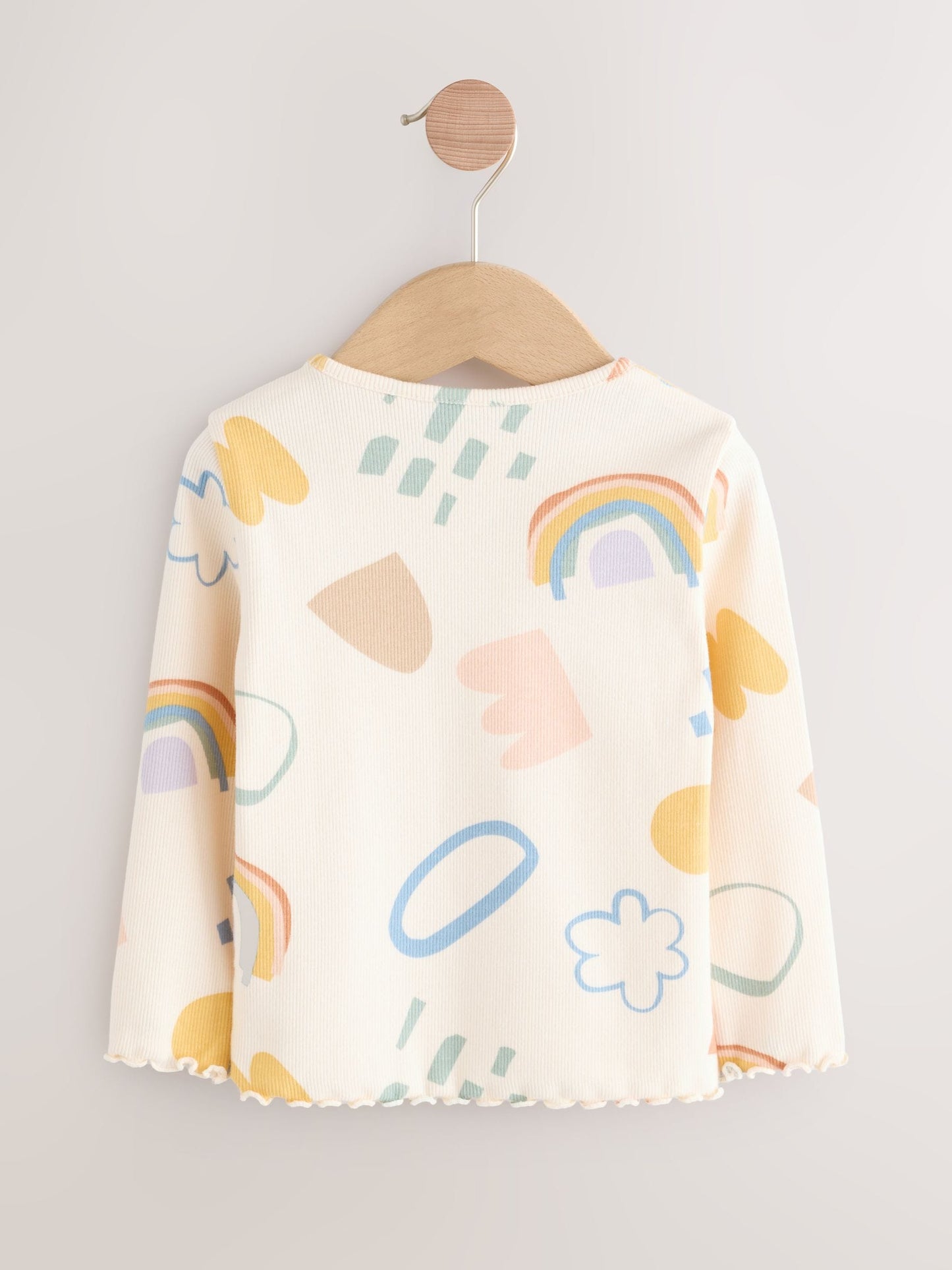 Navy/Ginger Long Sleeve Rib Tops 5 Pack (3mths-7yrs) image 8