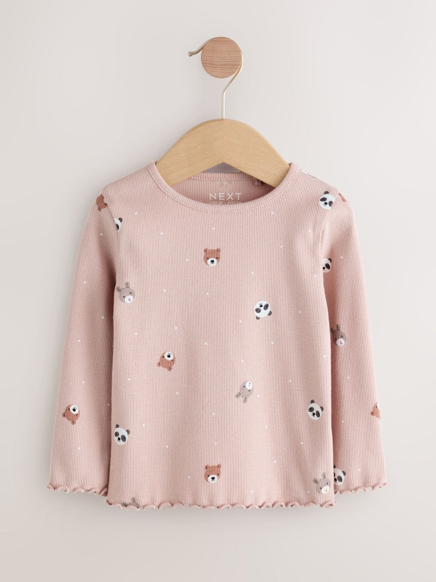 Navy/Ginger Long Sleeve Rib Tops 5 Pack (3mths-7yrs) image 10