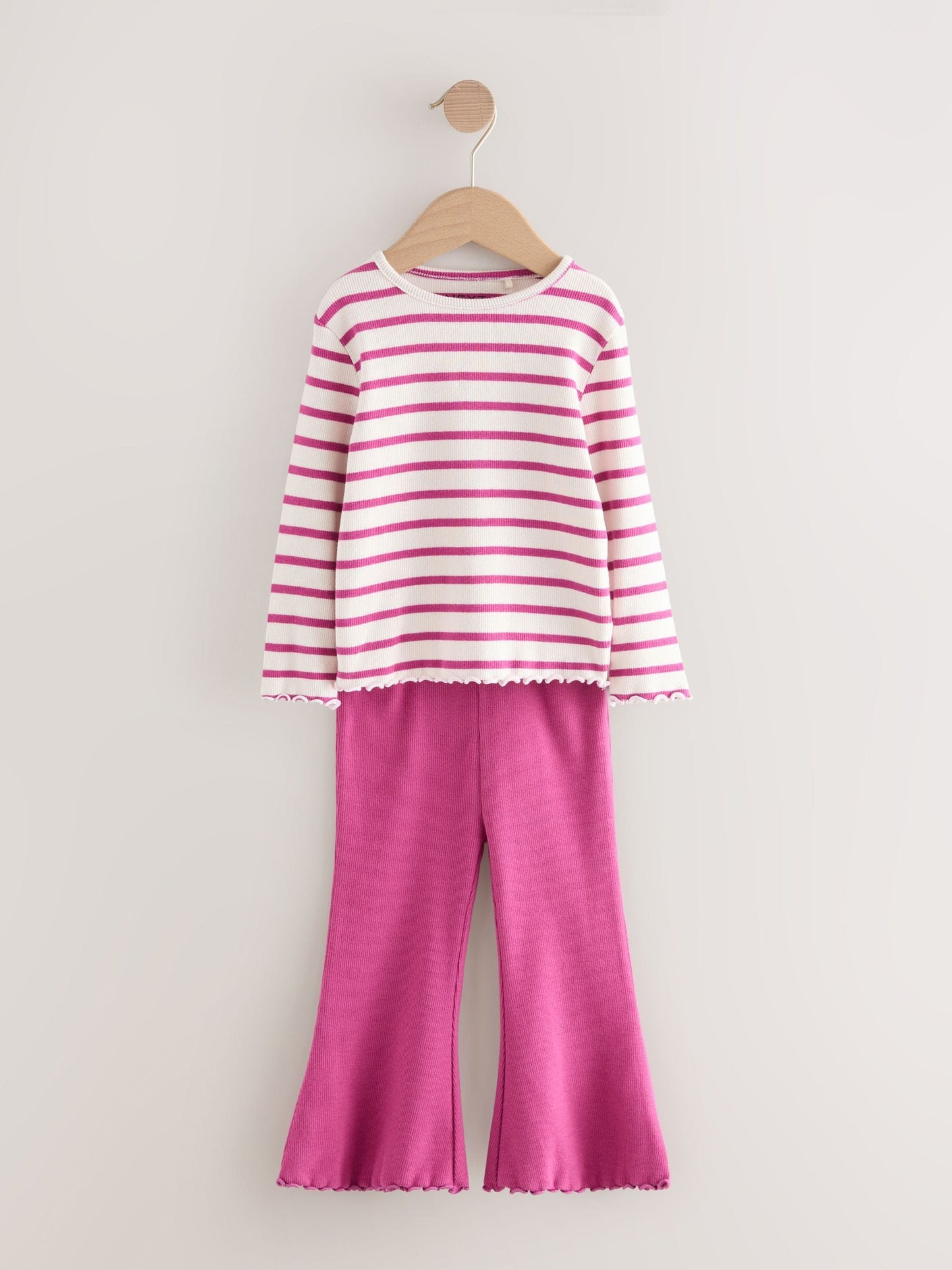 Navy/Pink Top and Flared Leggings Set 3 Pack (3mths-7yrs) image 7