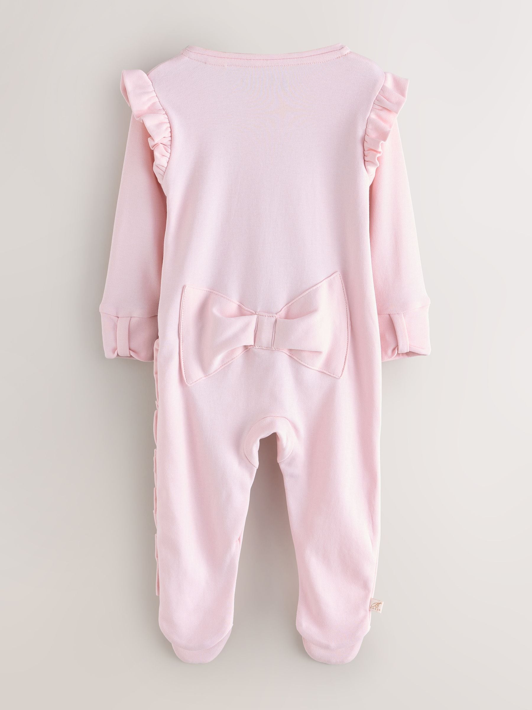 Baker by Ted Baker 2 Piece Frill Sleepsuit & Bib Set image 3