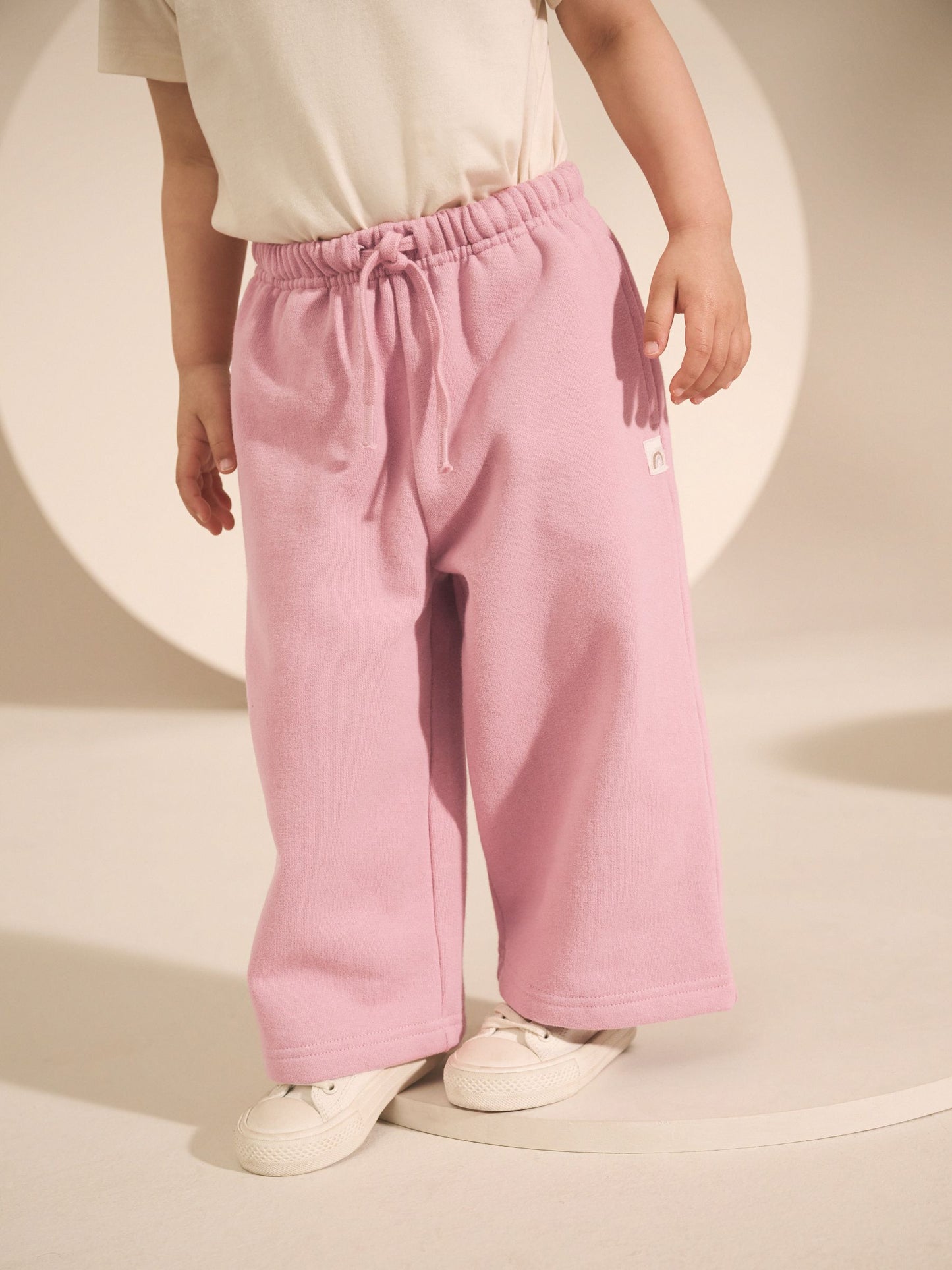 Rose Pink Wide Leg Sweat Joggers (3mths-7yrs) image 1