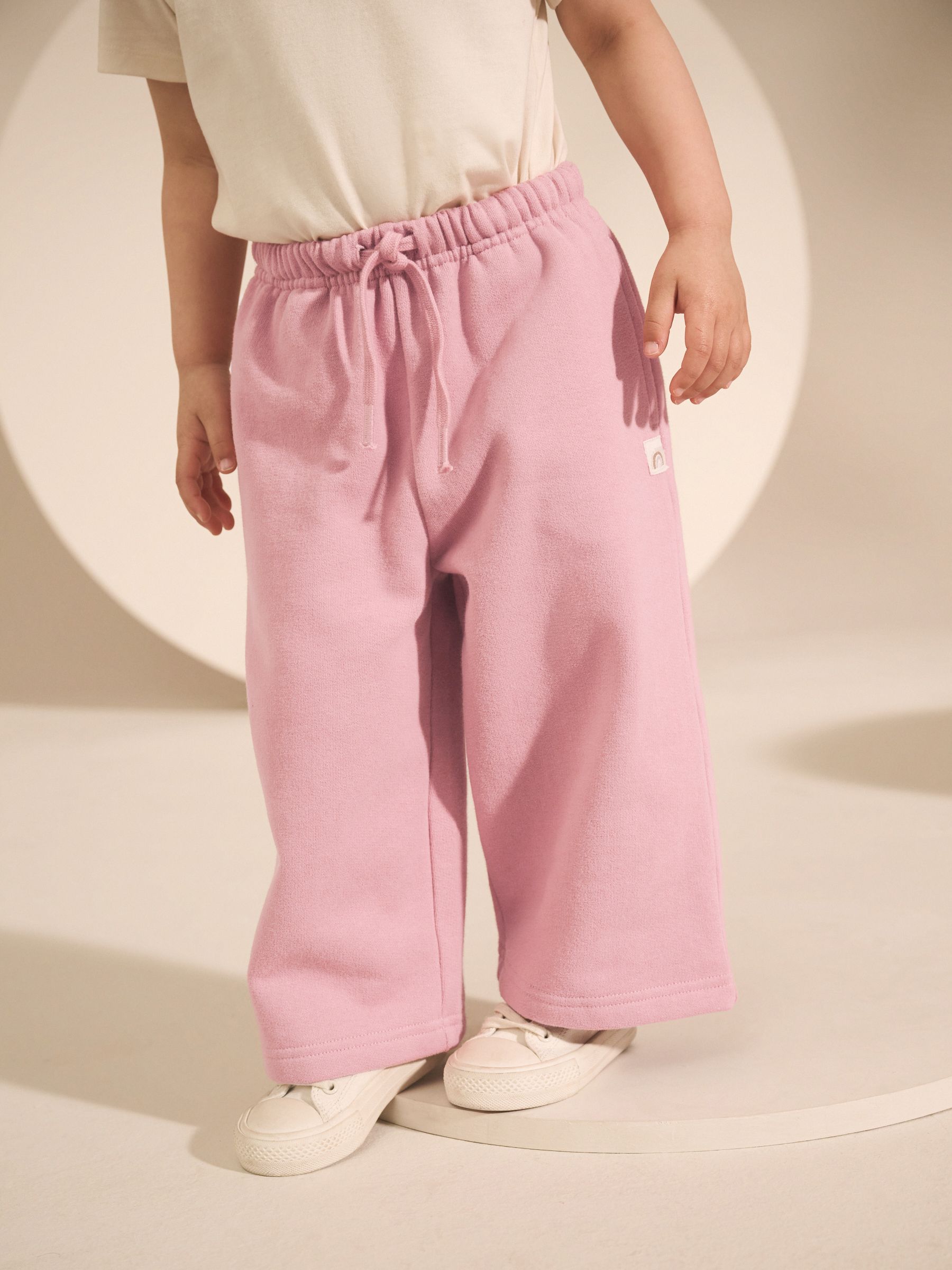 Rose Pink Wide Leg Sweat Joggers (3mths-7yrs) image 1