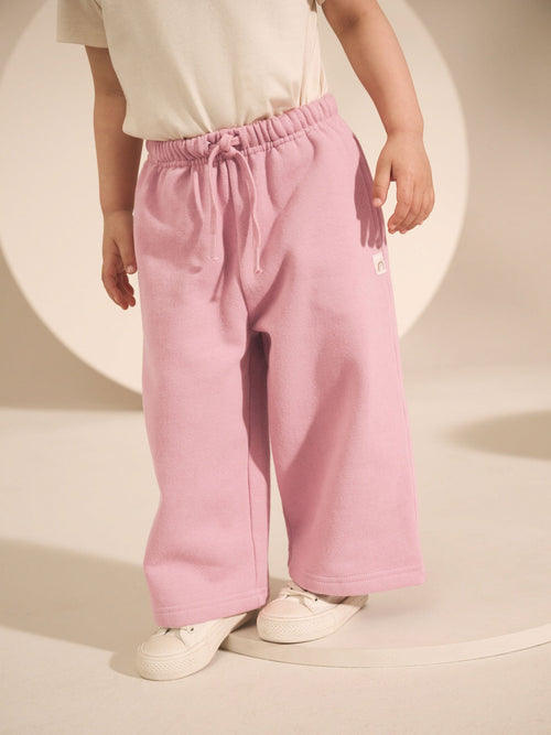 Rose Pink Wide Leg Sweat Joggers (3mths-7yrs) image 1
