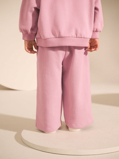 Rose Pink Wide Leg Sweat Joggers (3mths-7yrs) image 3