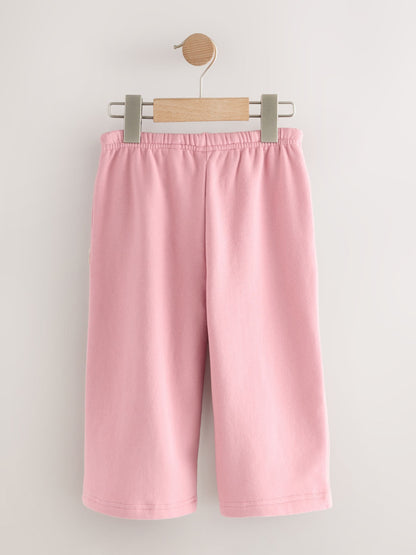 Rose Pink Wide Leg Sweat Joggers (3mths-7yrs) image 5