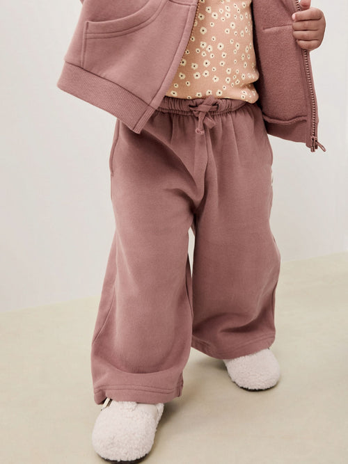 Mocha Brown Wide Leg Sweat Joggers (3mths-7yrs) image 1