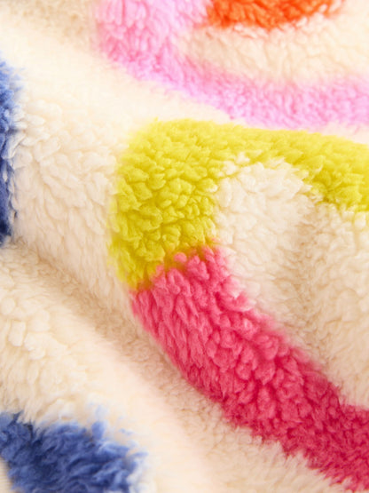 Cream Rainbow Squiggle Zip Through Fleece (3mths-7yrs)