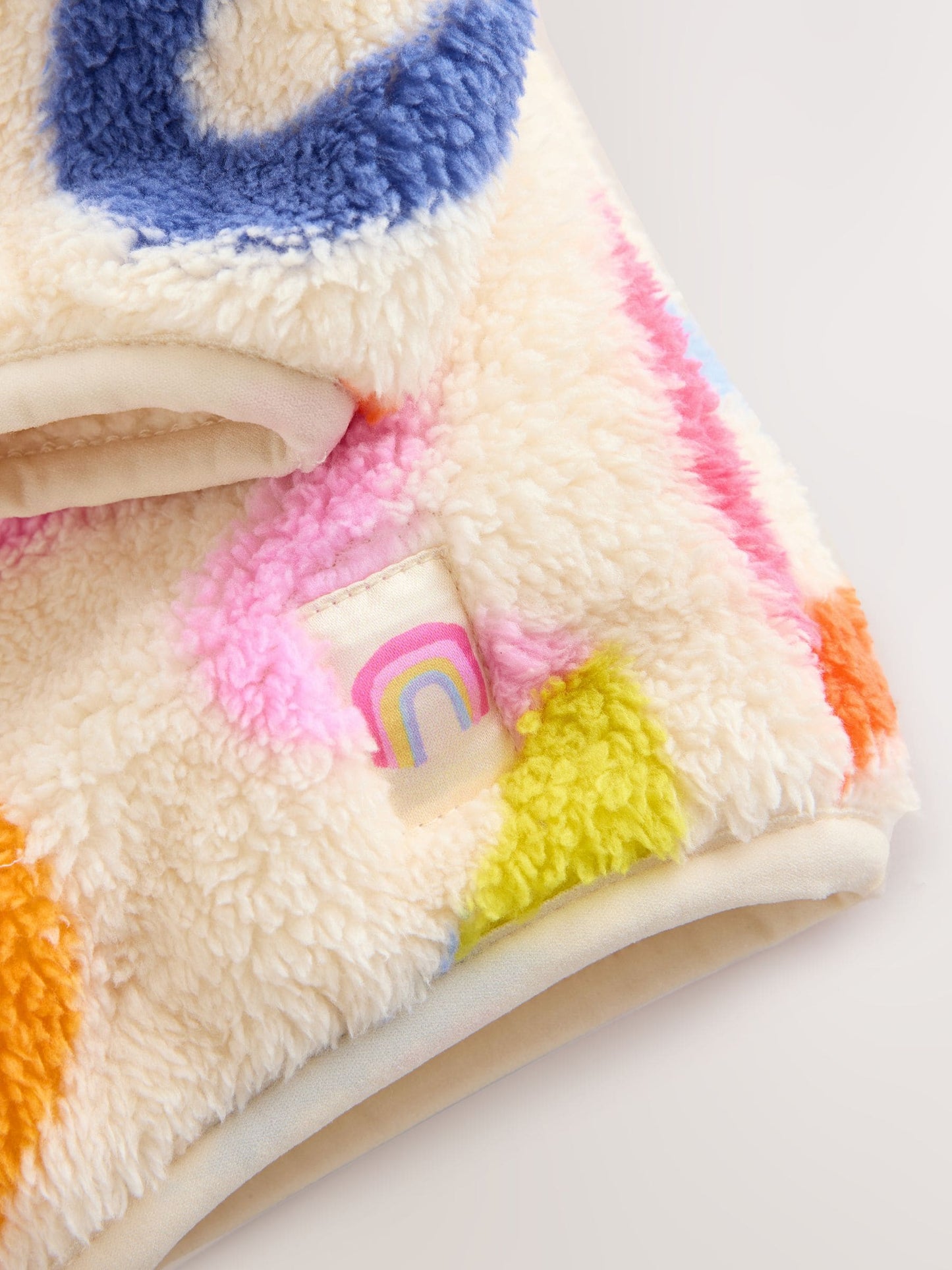 Cream Rainbow Squiggle Zip Through Fleece (3mths-7yrs)