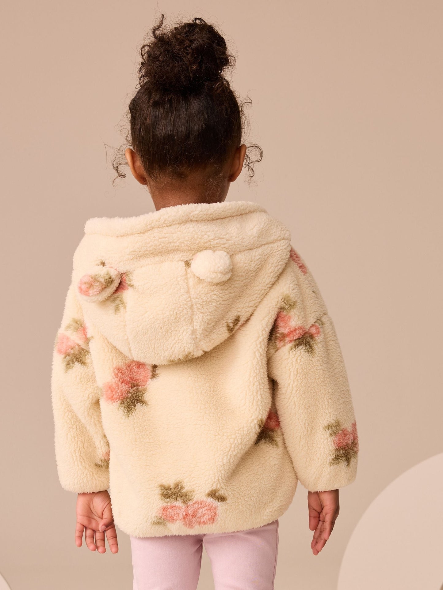 Cream Floral Print Zip Through Fleece (3mths-7yrs)