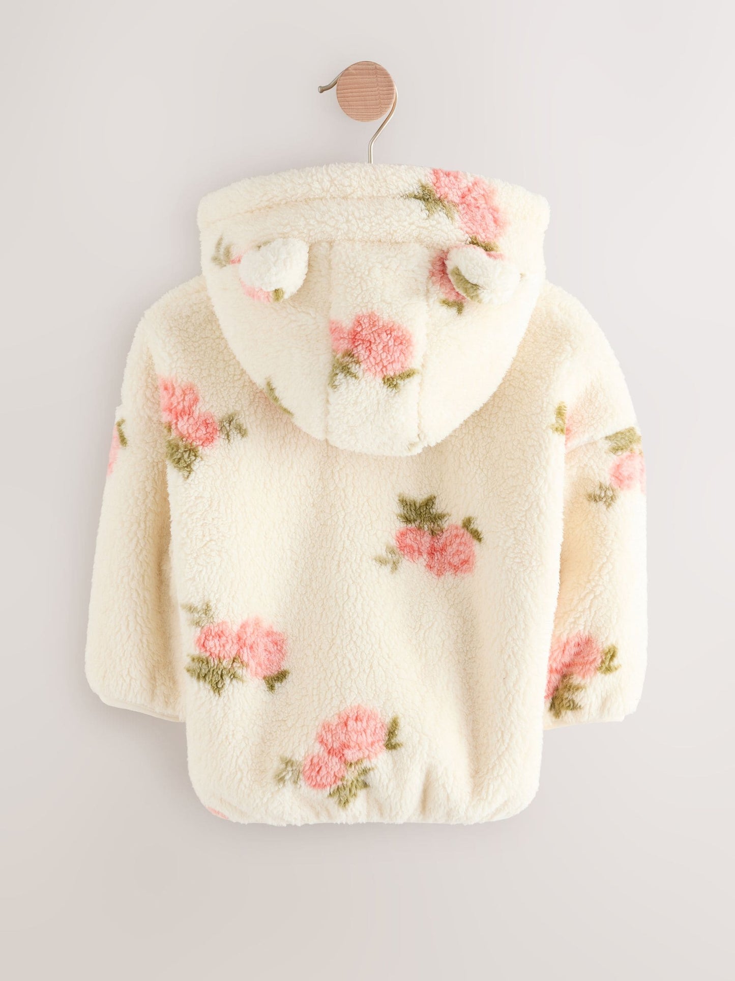 Cream Floral Print Zip Through Fleece (3mths-7yrs)