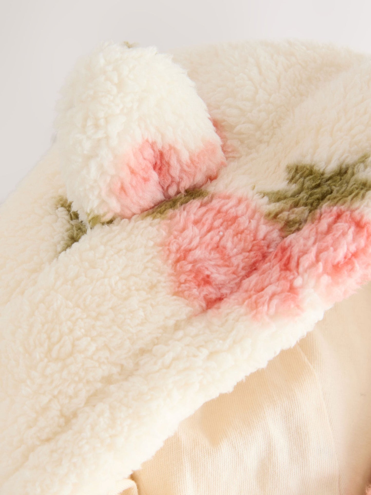 Cream Floral Print Zip Through Fleece (3mths-7yrs)