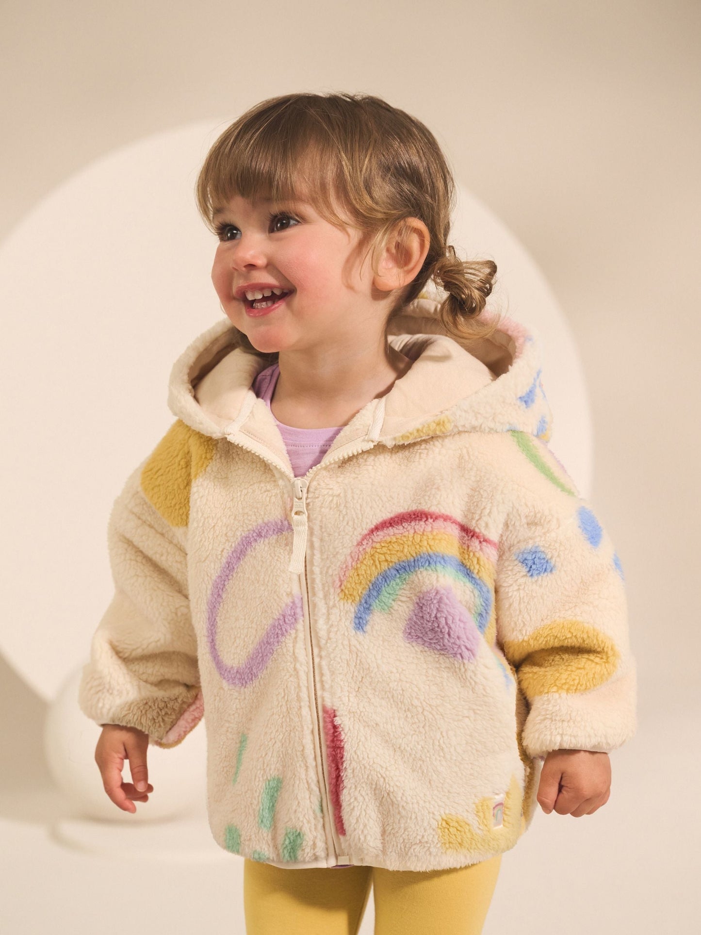 Cream Doodle Print Zip Through Fleece (3mths-7yrs)