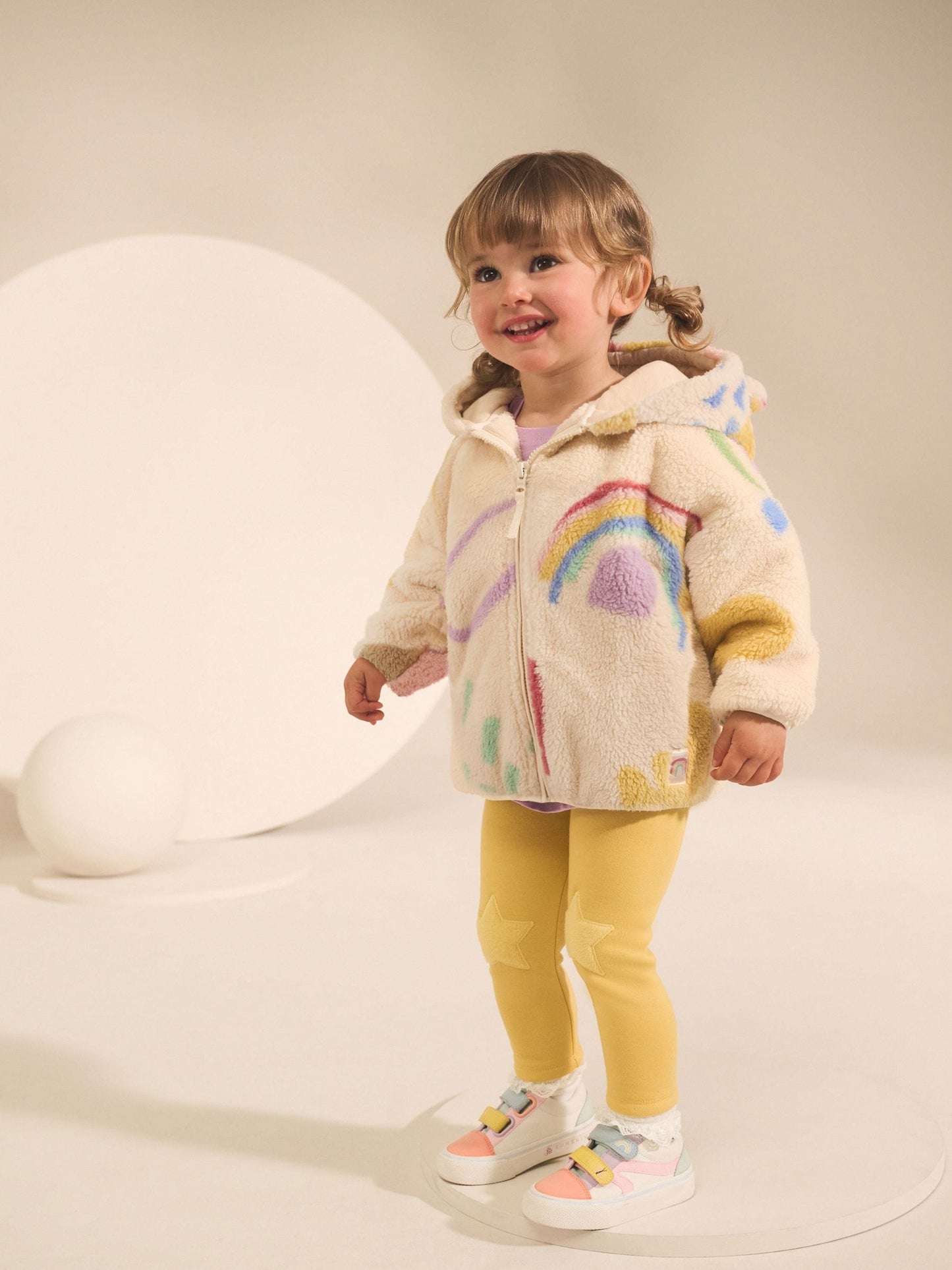 Cream Doodle Print Zip Through Fleece (3mths-7yrs)