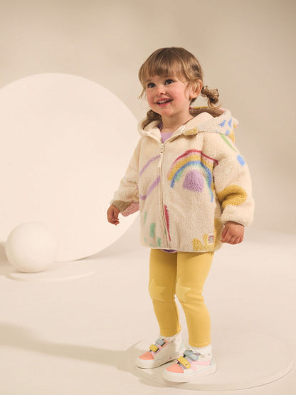 Cream Doodle Print Zip Through Fleece (3mths-7yrs)
