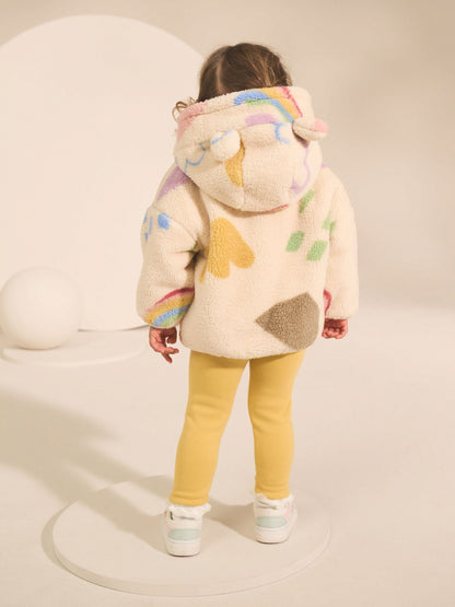 Cream Doodle Print Zip Through Fleece (3mths-7yrs)