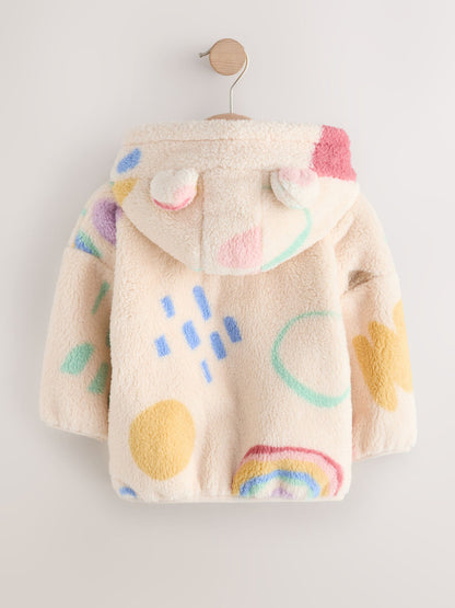 Cream Doodle Print Zip Through Fleece (3mths-7yrs)