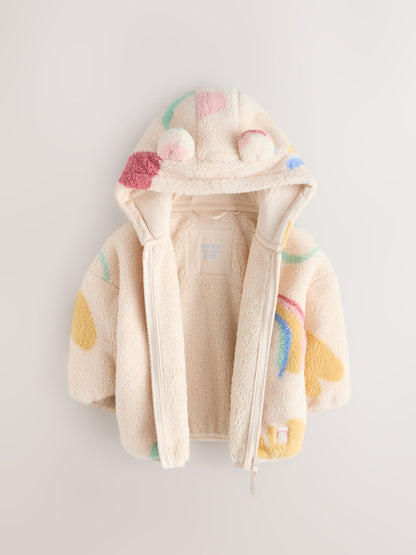 Cream Doodle Print Zip Through Fleece (3mths-7yrs)