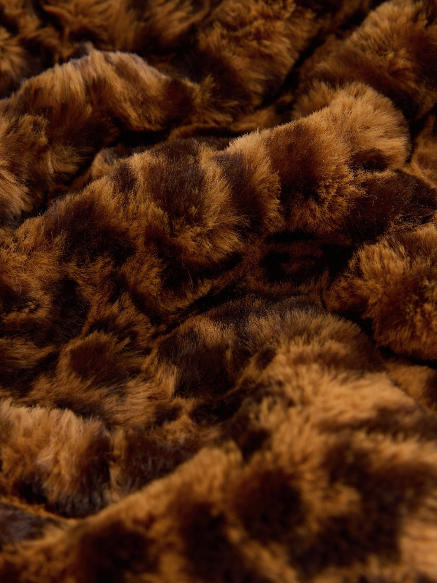 Brown Leopard Animal Print Faux Fur Zip Through Jacket (3mths-7yrs)