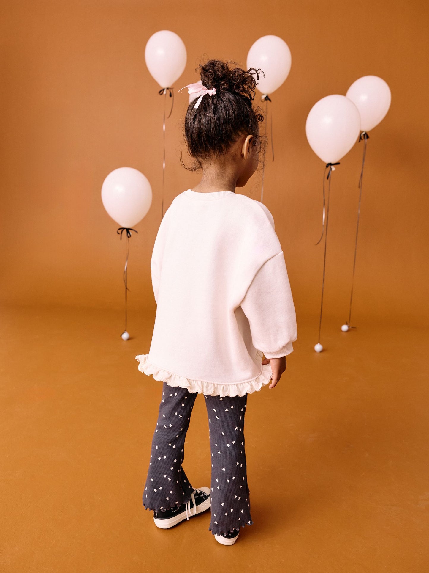 Cream Halloween Witch Frill Hem Sweatshirt & Flare Leggings Set (3mths-7yrs) image 3