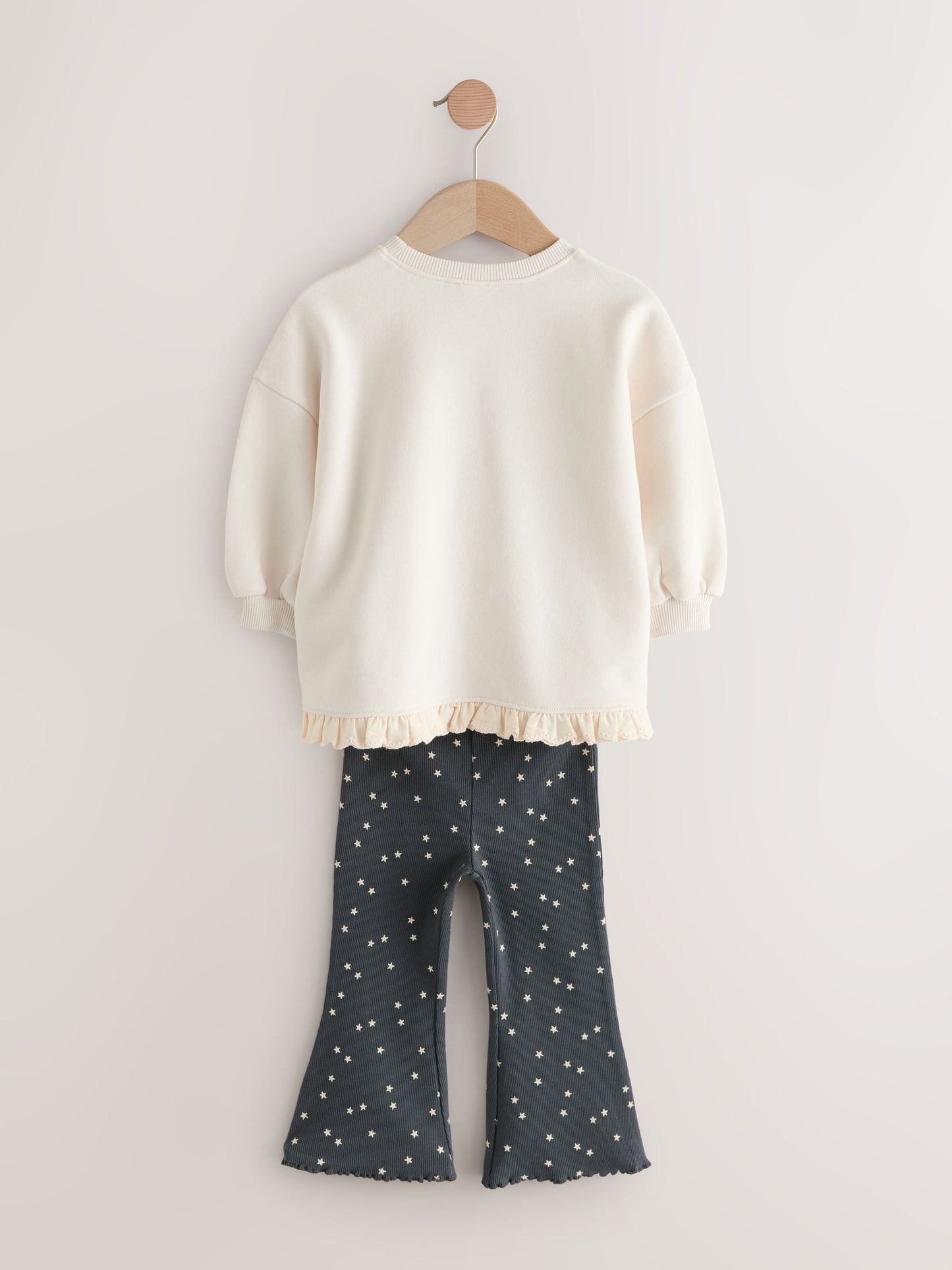 Cream Halloween Witch Frill Hem Sweatshirt & Flare Leggings Set (3mths-7yrs) image 8