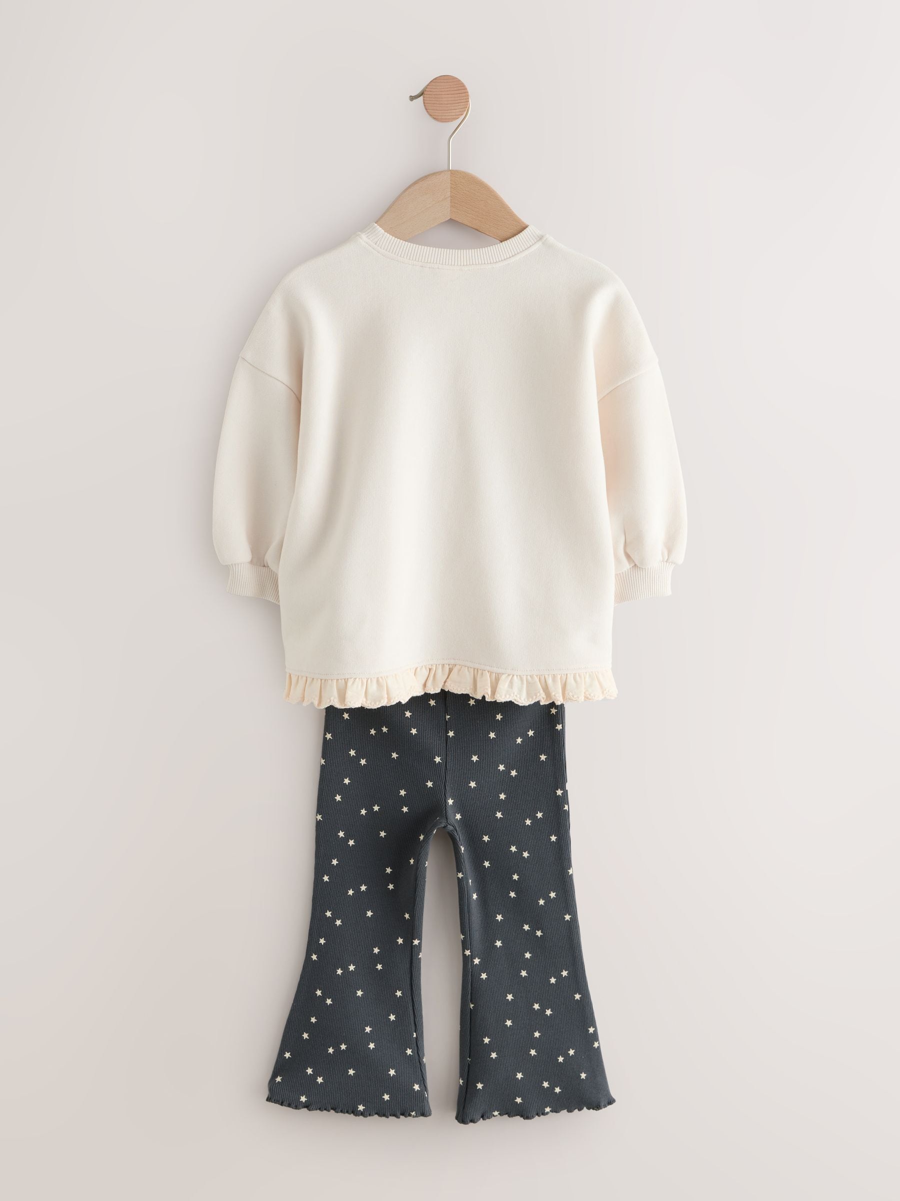 Cream Halloween Witch Frill Hem Sweatshirt & Flare Leggings Set (3mths-7yrs) image 8