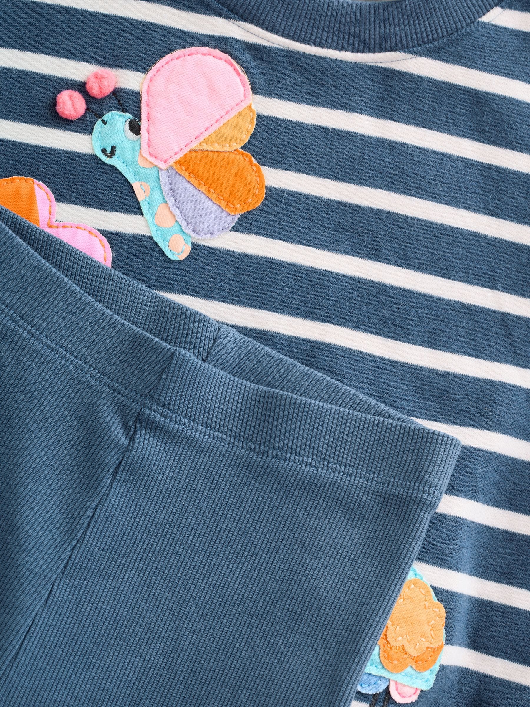 Navy Stripe Characters Sweatshirt and Leggings Set (3mths-7yrs) image 5