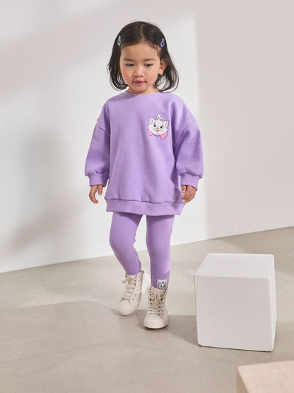Lilac Purple Disney Aristocats Sweatshirt & Leggings Set (3mths-7yrs) image 2