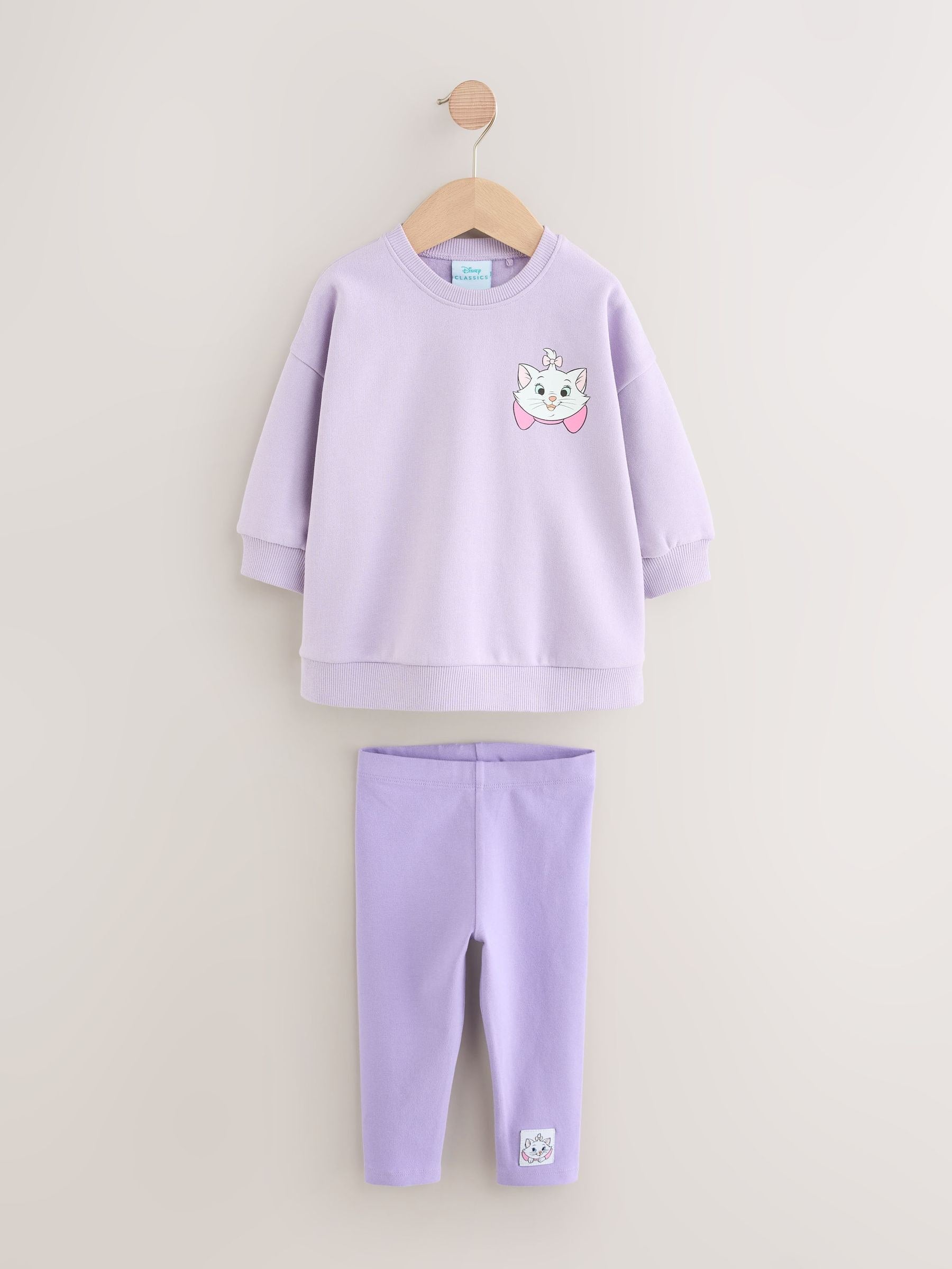 Lilac Purple Disney Aristocats Sweatshirt & Leggings Set (3mths-7yrs) image 5