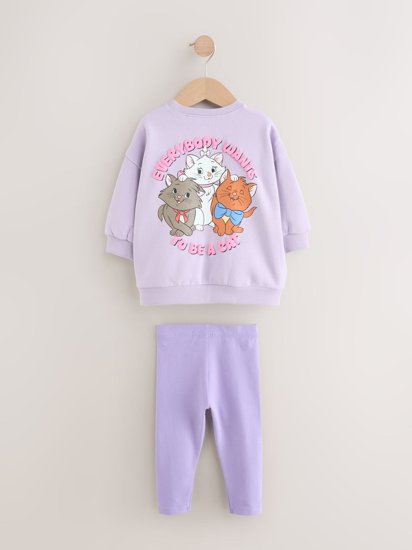 Lilac Purple Disney Aristocats Sweatshirt & Leggings Set (3mths-7yrs) image 6